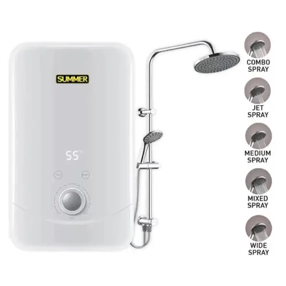 summer smart instant water heater shower